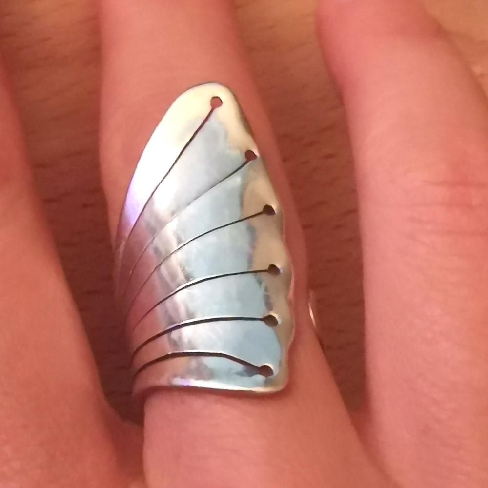 COPY - 950 sterling silver ring adjustable Peru handmade